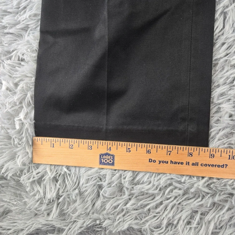 Perry Ellis Portfolio 36x29 Black Khaki Bundle Cotton Flat Front 3pk Trousers - Picture 4 of 16